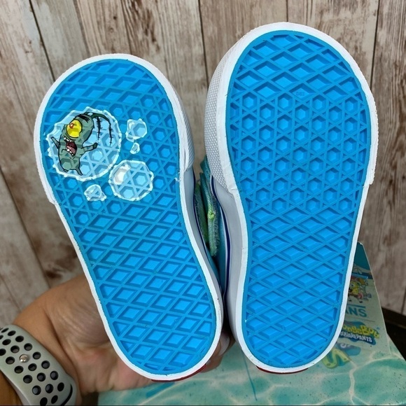 Vans x SpongeBob Slip On V Imaginaaation Sneakers Size 4 Toddler - Picture 9 of 14
